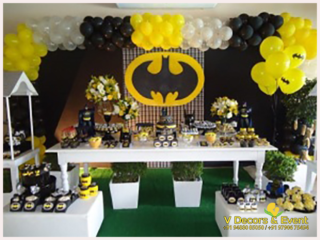 Themed Birthday Decorations Batman | V Decors and Events: 9488085050 :  Themed Birthday Decorations Barbie in Pondicherry and Tamilnadu